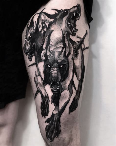 Cerberus black tattoo | Scary tattoos, Tattoo designs, Cool tattoos