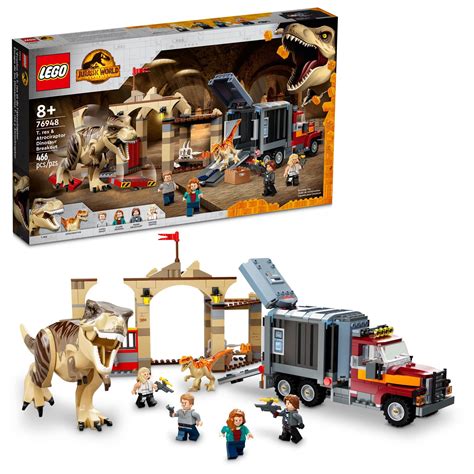 LEGO Jurassic World Dominion T. rex & Atrociraptor Dinosaur Breakout ...