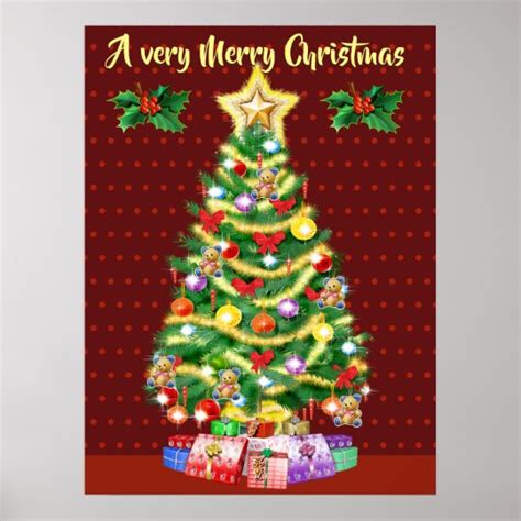 Large Christmas Tree poster | Zazzle.com