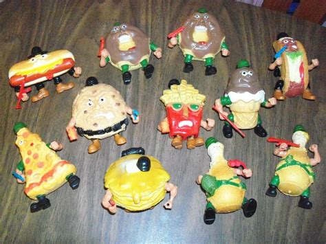 Vintage 1988 Mattel 11 Character Food Fighters Lot Action Figures Rare ...