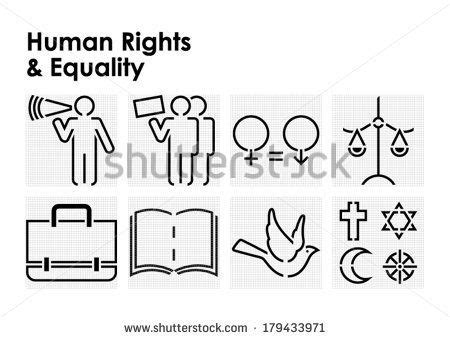 Human Rights Equality Symbols Stock Vector (Royalty Free) 179433971 ...