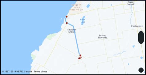 What is the drive distance from Paisley Ontario Canada to Southampton ...