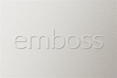 Emboss embossed text on white | Free PSD - rawpixel