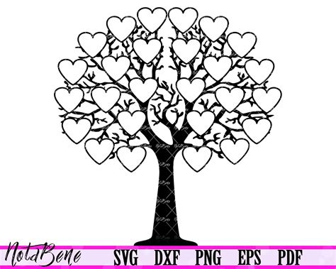 Family Tree Svg Tree SVG Family Svg Tree Monogram Family - Etsy | Heart ...