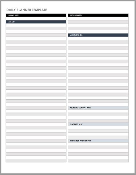 Daily Organizer Day at a Glance Digital Download Printable To Do List ...