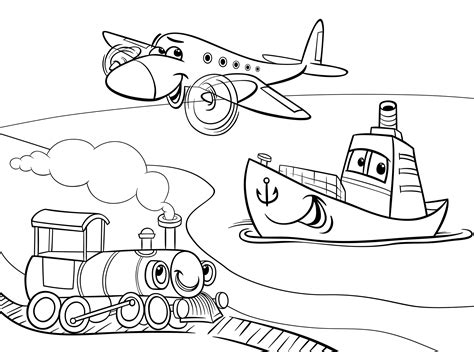 Water transport coloring pages download and print for free