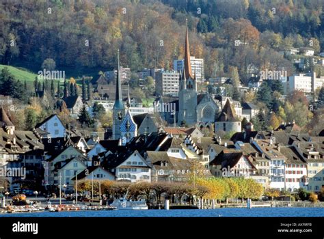 city of zug old town at lake zug canton of zug switzerland Stock Photo ...