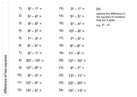 MEDIAN Don Steward mathematics teaching: difference of two squares (i)