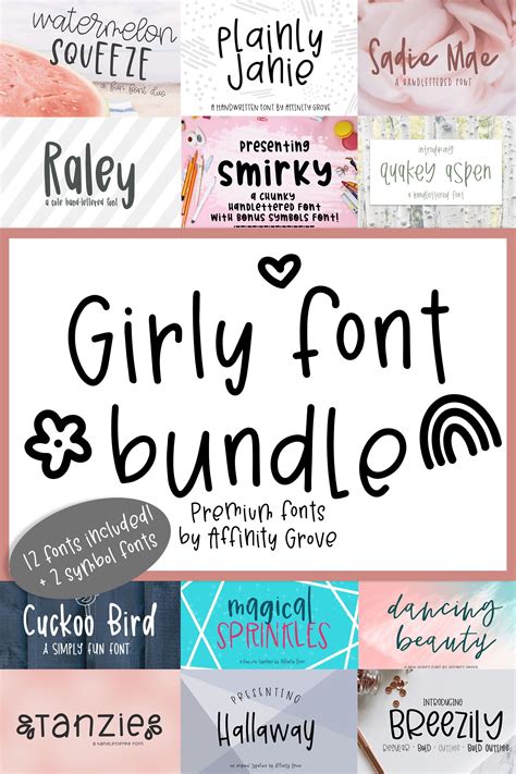 Cute Girly Fonts Handwriting - Color Fonts - Free SVG