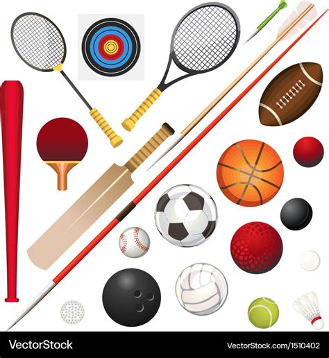 Sports Equipment Royalty Free Vector Image - VectorStock