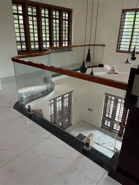 Glass Handrail And Wood at Rs 2500/feet | New Items in Ernakulam | ID ...