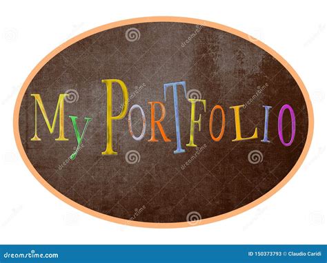 My Portfolio, Lettering for Blog, Shop, Banners Stock Illustration ...