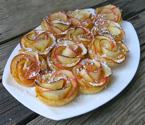 Apple Roses in Puffed Pastry with Homemade Apricot Jam