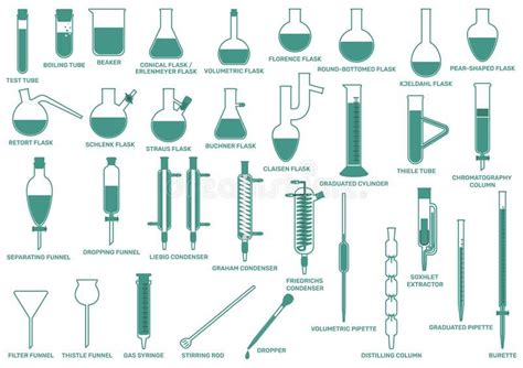 Set of Laboratory Glassware - Vector Illustration