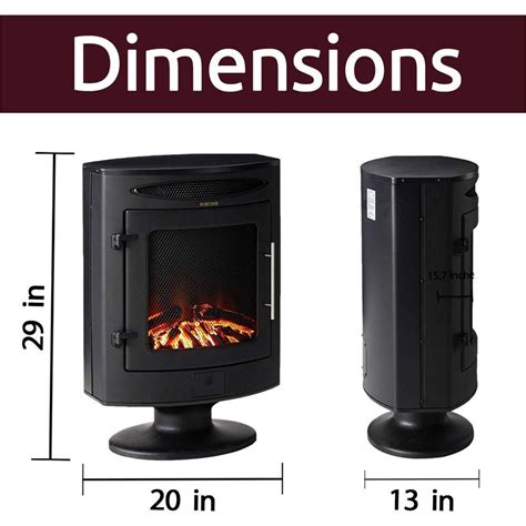 Cambridge 20 in. Freestanding Electric Fireplace 1500-Watt with Log ...