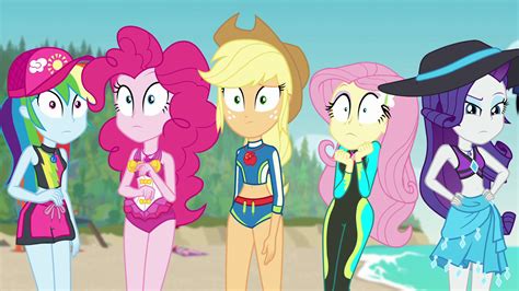 Image - Main five looking shocked at Sunset Shimmer EGFF.png | My ...