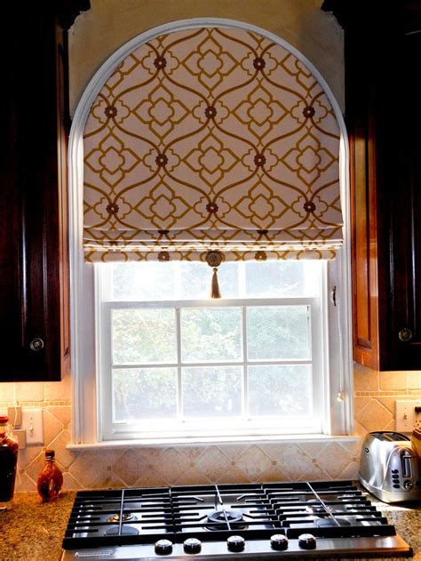 Arch Top Roman Shade | Arched window coverings, Arched window ...