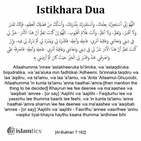 Istikhara Dua in Arabic, Pronunciation, Meaning & How to Perform ...