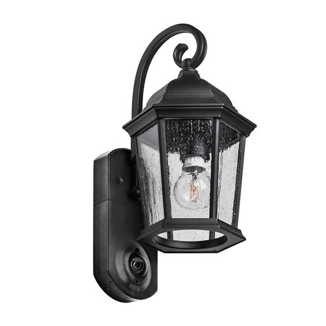 Coach Smart Security Black Metal and Glass Outdoor Light Fixture w ...