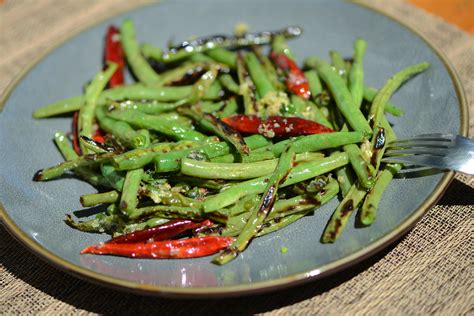 Grilled Szechuan Green Beans Recipe :: The Meatwave