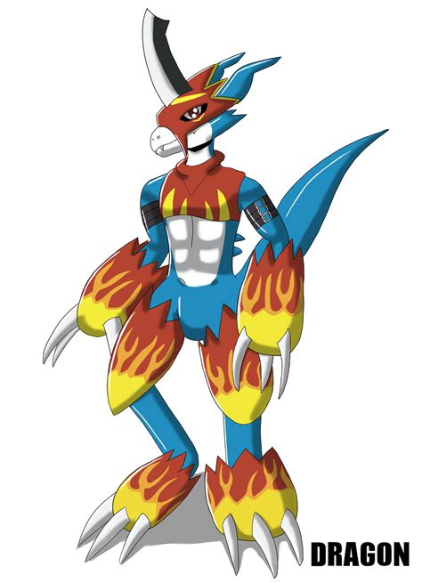 Flamedramon armor (clean) — Weasyl