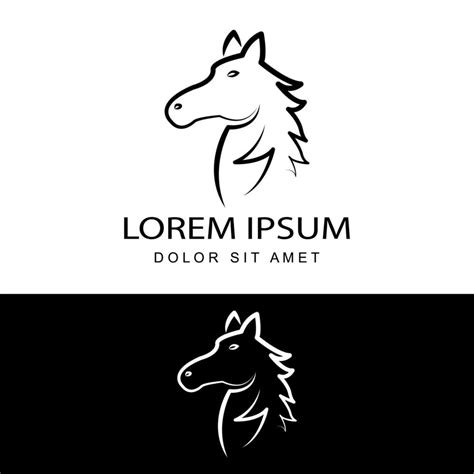 brown horse logo template design vector in isolated background 4604072 ...