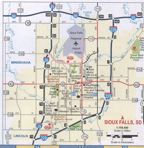 Prints Wall Décor Sioux Falls city map Sioux Falls art custom map Sioux ...