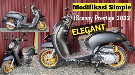 Scoopy Prestige Black 2022, Modifikasi Simple - YouTube