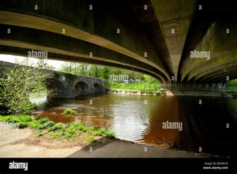 Shaws Bridge and the new bridge over the River Lagan near Belfast ...