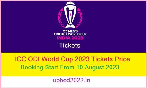 ICC ODI World Cup 2023 Tickets Price (Out) Check India vs Pakistan 14th ...