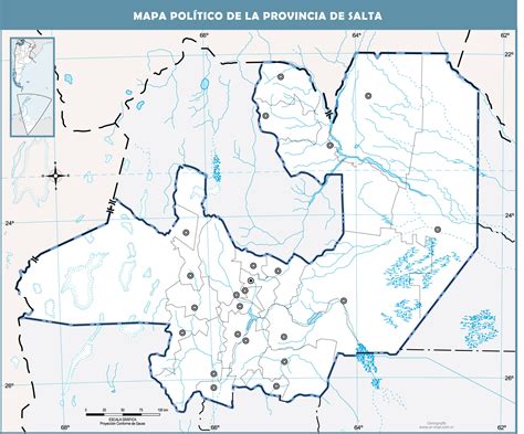 Blank political map of the Province of Salta | Gifex