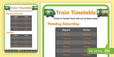 Train Station Timetables