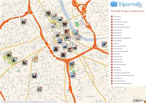 Printable Downtown Nashville Map