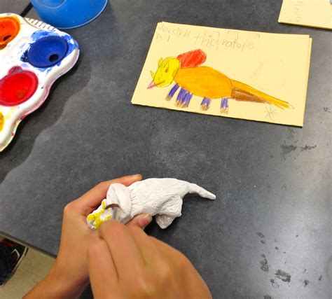 Zilker Elementary Art Class: 1st Grade Clay Dinosaur Sculptures