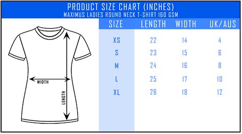 T Shirt Image Size Chart