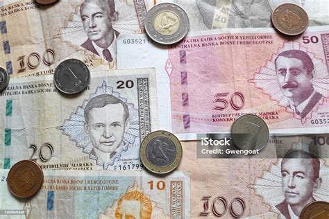 Stack Of Bosnia And Herzegovina Convertible Mark Stock Photo - Download ...