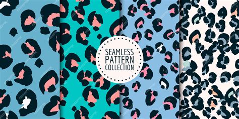 Premium Vector | Leopard spots seamless pattern collection