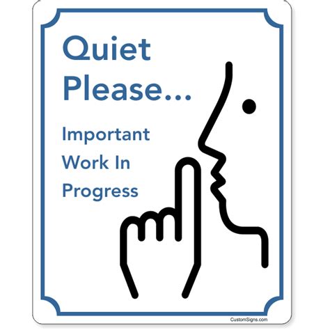 Be Quiet Signs For The Office