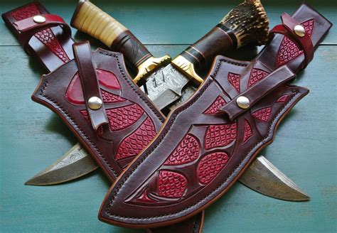 Hand Crafted The Drago Series - Custom Leather Knife Sheaths by Strong ...