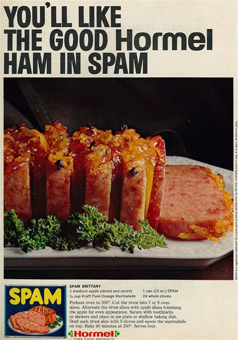 1967 Food Ad, Hormel Spam with Recipe | Recipes, Food, Vintage recipes