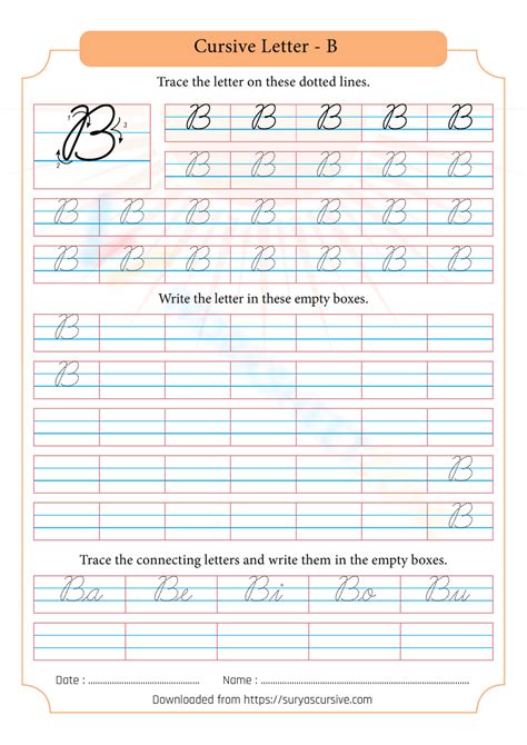 Free Printable Cursive Capital Letters Worksheet Collection