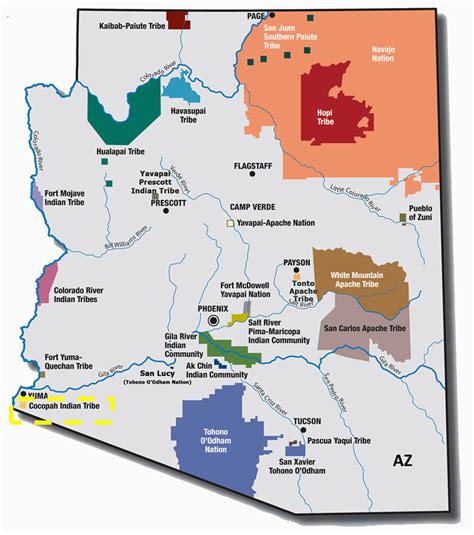 Map Of Arizona Indian Reservations | secretmuseum