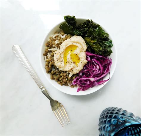 Kale Chip and Lentil Power Bowl - a new green leaf