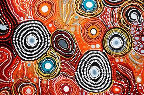 Premium AI Image | National patterns of the indigenous people of Australia