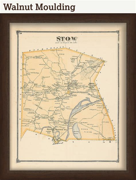 STOW, Massachusetts 1875 Map - Replica or Genuine ORIGINAL