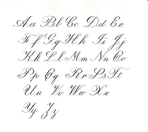 Cursive Alphabet Calligraphy | AlphabetWorksheetsFree.com