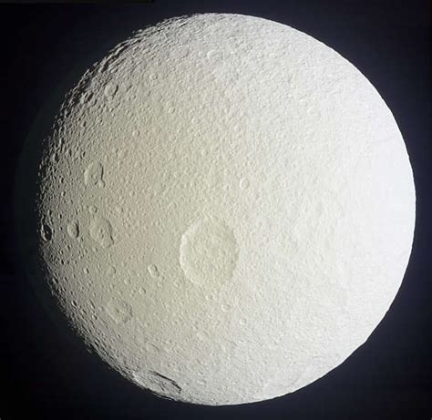 Global view of Tethys from Cassini | The Planetary Society