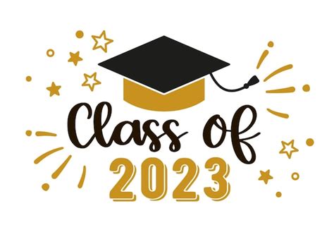 Premium Vector | Class of 2023 Graduation congratulations at school ...