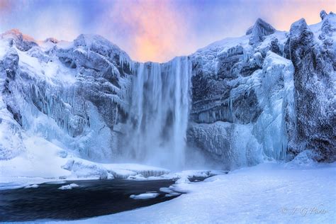 Skogafoss waterfall in the winter | Jin Gong | Flickr