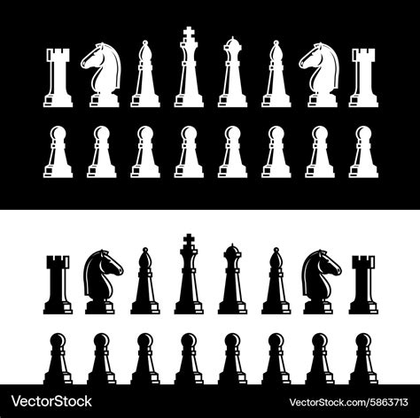 Chess pieces Royalty Free Vector Image - VectorStock